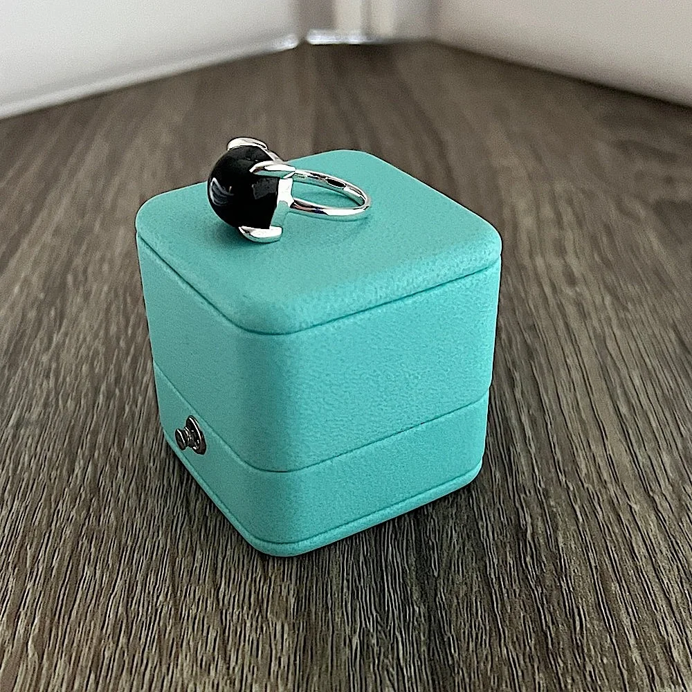 Black onyx‎ Paloma Picasso sugar stack ring